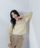 【ナチュラル ビューティー ベーシック/NATURAL BEAUTY BASIC】のシアークロップドリブニット イエロー|ID: prp329100004472434 ipo3291000000031986422