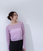 【ナチュラル ビューティー ベーシック/NATURAL BEAUTY BASIC】のシアークロップドリブニット パープル|ID: prp329100004472434 ipo3291000000031986423