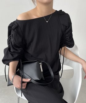 【カプリシューレマージュ/CAPRICIEUX LEMAGE】の【低身長サイズあり】パフギャザーワンピース 人気、トレンドファッション・服の通販 founy(ファニー) ファッション Fashion レディースファッション WOMEN ワンピース Dress おすすめ Recommend スリーブ Sleeve ワンショル One Shoulder |ID:prp329100004473282