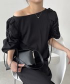 【カプリシューレマージュ/CAPRICIEUX LEMAGE】の【低身長サイズあり】パフギャザーワンピース 人気、トレンドファッション・服の通販 founy(ファニー) ファッション Fashion レディースファッション WOMEN ワンピース Dress おすすめ Recommend スリーブ Sleeve ワンショル One Shoulder thumbnail ブラック|ID: prp329100004473282 ipo3291000000031943173