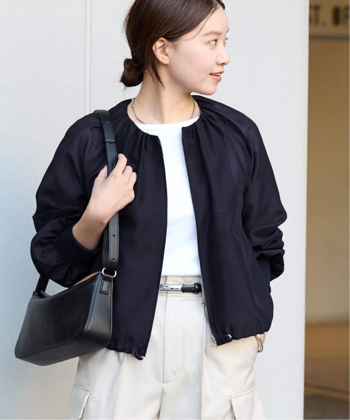 【イエナ/IENA】の《WEB限定/追加 》シアーノーカラーブルゾン インテリア・キッズ・メンズ・レディースファッション・服の通販 founy(ファニー) https://founy.com/ ファッション Fashion レディースファッション WOMEN アウター Coat Outerwear ブルゾン Blouson/Jackets |ID: prp329100004473392 ipo3291000000031991270