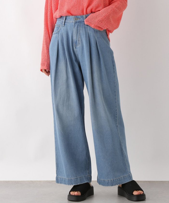 【レプシィム ローリーズファーム/LEPSIM LOWRYS FARM】のWタックワイドデニム インテリア・キッズ・メンズ・レディースファッション・服の通販 founy(ファニー) https://founy.com/ ファッション Fashion レディースファッション WOMEN デニム Denim ベーシック Basic |ID: prp329100004473414 ipo3291000000031994537