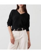 【バナナリパブリック ファクトリーストア/BANANA REPUBLIC FACTORY STORE】のBANANA REPUBLIC FACTORY STORE Vネック プルオーバーセーター 人気、トレンドファッション・服の通販 founy(ファニー) ファッション Fashion レディースファッション WOMEN トップス・カットソー Tops/Tshirt プルオーバー Pullover Vネック V-Neck セーター Sweater thumbnail BLACK_800|ID: prp329100004473830 ipo3291000000031722743