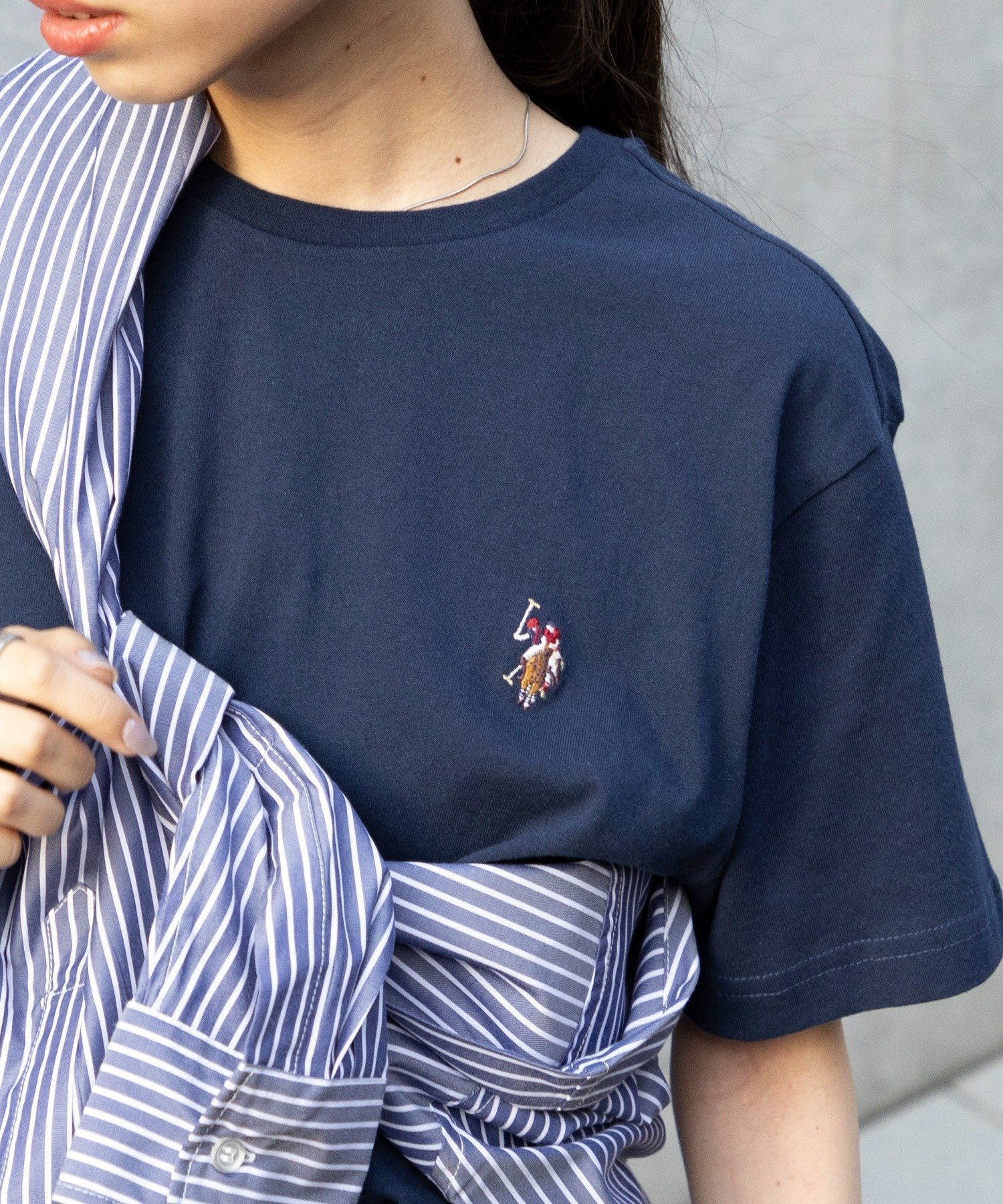 【セットアップセブン/SETUP7】のU.S. POLO ASSN./【別注】ワンポイントポニー刺繍Tシャツ ユニセックス ポロ 25SS インテリア・キッズ・メンズ・レディースファッション・服の通販 founy(ファニー) 　ファッション　Fashion　レディースファッション　Fashion for Women　トップス・カットソー　Cut & Sew Tops　シャツ・ブラウス・オフィスカジュアル　Elegant Blouses & Button-Ups　ロングTシャツ・Tシャツ　Longline T-Shirts & Tees　厚底　Platform Shoes　カーゴパンツ　Cargo Pants, Utility Pants　スニーカー　Sneakers, Trainers　スポーツ　Sports, Activewear　ダウン　Down, Puffer　デニム　Denim, Jeans Material　トレンド　Trend, Trending Now　定番　Standard, Basic Item　人気　Popular, Best Seller　ベーシック　Basic, Essential　別注　Limited Edition, Custom Order　半袖　Short Sleeve, Half Sleeve　ムートン　Shearling, Mouton　ワイド　Wide, Wide Fit　ワンポイント　One Point, Statement Accent　再入荷　Restock / Back in Stock　夏　Summer　2025年　2025　2025春夏・S/S　Spring/Summer 2025 SS25　NVY2|ID: prp329100004474114 ipo3291000000033553444