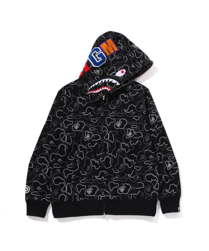 【その他のブランド/Other】のNEON CAMO SHARK FULL ZIP HOODIE インテリア・キッズ・メンズ・レディースファッション・服の通販 founy(ファニー) https://founy.com/ ファッション Fashion メンズファッション Fashion for Men ネオン Neon, Neon Color モチーフ Motif, Design Theme |ID: prp329100004474295 ipo3291000000033055497