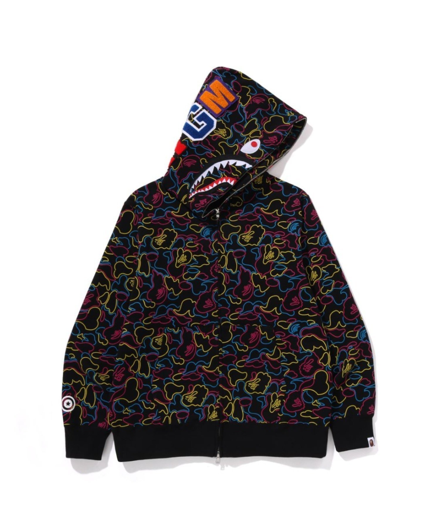【その他のブランド/Other】のNEON CAMO SHARK FULL ZIP HOODIE インテリア・キッズ・メンズ・レディースファッション・服の通販 founy(ファニー) 　ファッション　Fashion　メンズファッション　Fashion for Men　ネオン　Neon, Neon Color　モチーフ　Motif, Design Theme　MULTI|ID: prp329100004474295 ipo3291000000033055499