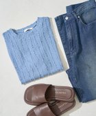 【フリークスストア/FREAK'S STORE】のフリンジ ストライプ ジャガード 半袖 Tシャツ【限定展開】 25SS 人気、トレンドファッション・服の通販 founy(ファニー) ファッション Fashion レディースファッション WOMEN トップス・カットソー Tops/Tshirt シャツ/ブラウス Shirts/Blouses ロング / Tシャツ T-Shirts 2025年 2025 2025春夏・S/S Ss,Spring/Summer,2025 コンパクト Compact シンプル Simple ストライプ Stripe フリンジ Fringe エレガント 上品 Elegant 半袖 Short Sleeve 夏 Summer S/S・春夏 Ss・Spring/Summer thumbnail ブルー|ID: prp329100004474501 ipo3291000000031970371