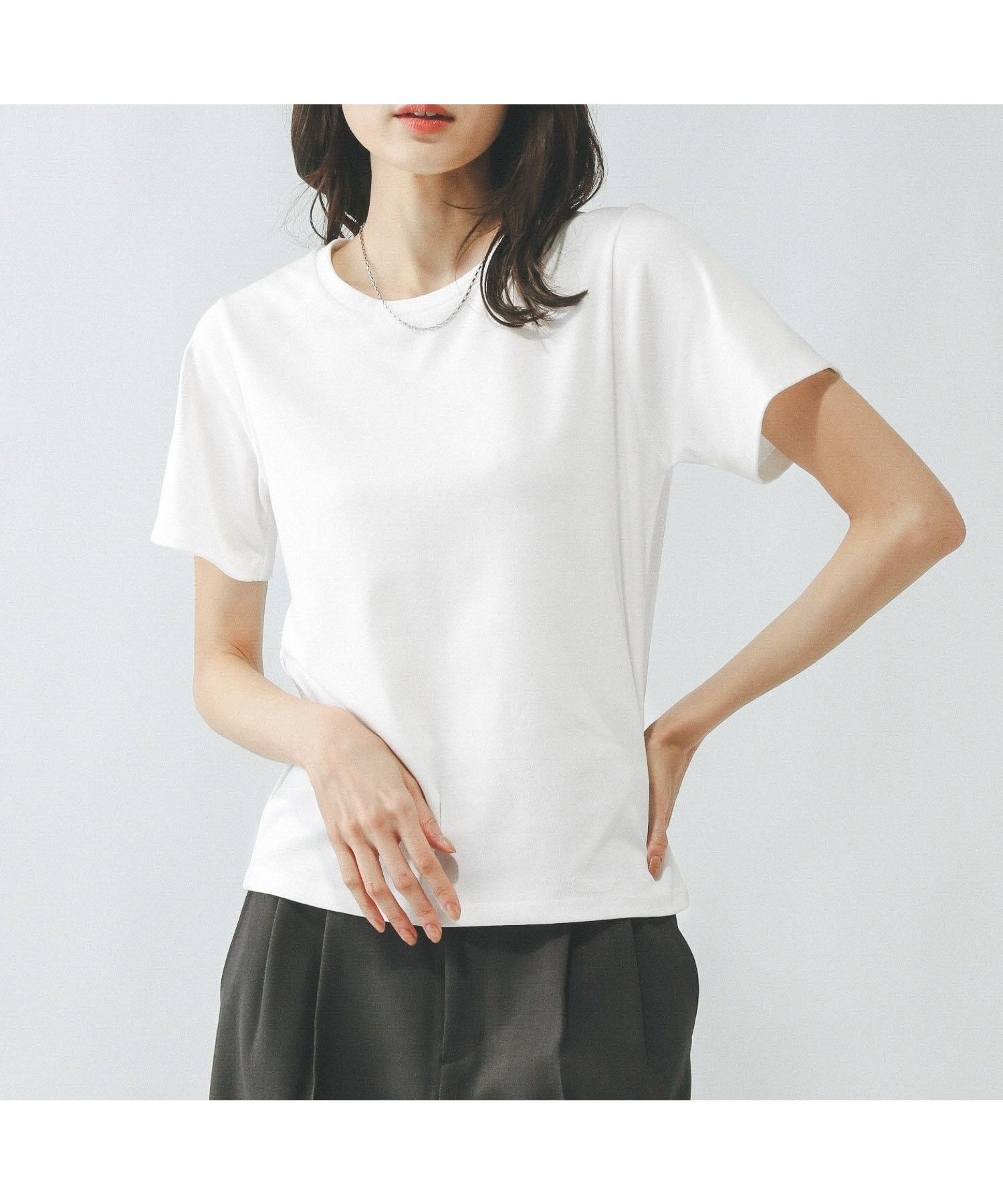 【グローバルワーク/GLOBAL WORK】のFffit エフィット/やわらかストレッチクルーネックT/291133 インテリア・キッズ・メンズ・レディースファッション・服の通販 founy(ファニー) 　ファッション　Fashion　レディースファッション　Fashion for Women　インナー　Innerwear　サロペット　Overalls, Salopette　ジャケット　Jacket, Outerwear　ストレッチ　Stretch, Stretchy Fabric　フィット　Fit, Slim Fit　吸水　Absorbent, Quick-Dry　オフ05|ID: prp329100004474651 ipo3291000000033724412