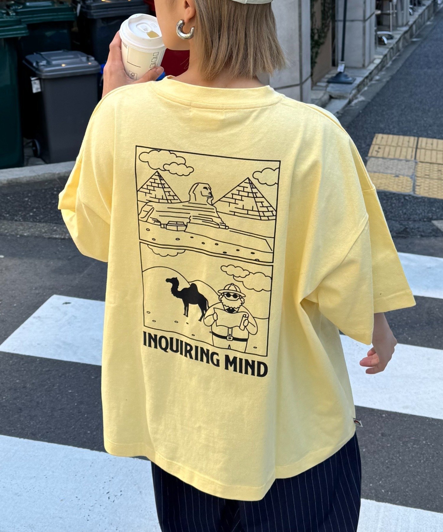 【チャオパニックティピー/CIAOPANIC TYPY】の【ojisan】ユニセックスワンポイントサガラ刺繍半袖Tee インテリア・キッズ・メンズ・レディースファッション・服の通販 founy(ファニー) 　ファッション　Fashion　レディースファッション　Fashion for Women　トップス・カットソー　Cut & Sew Tops　カーゴパンツ　Cargo Pants, Utility Pants　スラックス　Slacks, Dress Pants　デニム　Denim, Jeans Material　トレンド　Trend, Trending Now　プリント　Print, Printed Pattern　半袖　Short Sleeve, Half Sleeve　ワイド　Wide, Wide Fit　おすすめ　Recommended / Our Picks　イエロー|ID: prp329100004474787 ipo3291000000033041142