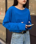 【チャオパニックティピー/CIAOPANIC TYPY】の【17色展開】サイドスリットシアートップス ブルー|ID: prp329100004474832 ipo3291000000032278396