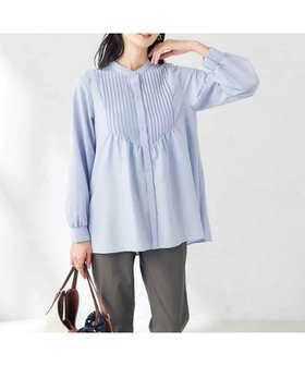 【アー ヴェー ヴェー/a.v.v】のピンタックフレアブラウス 人気、トレンドファッション・服の通販 founy(ファニー) ファッション Fashion レディースファッション WOMEN トップス・カットソー Tops/Tshirt シャツ/ブラウス Shirts/Blouses 春 Spring 切替 Switching デニム Denim トレンド Trend フレア Flare ボトム Bottom 再入荷 Restock/Back In Stock/Re Arrival おすすめ Recommend |ID:prp329100004474946