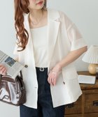 【ディスコート/Discoat】の【WEB限定】半袖シアーテーラードジャケット ライトベージュ|ID: prp329100004475603 ipo3291000000031917510