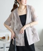 【ディスコート/Discoat】の【WEB限定】半袖シアーテーラードジャケット 人気、トレンドファッション・服の通販 founy(ファニー) ファッション Fashion レディースファッション Fashion for Women アウター Coat / Outerwear Collection レディースジャケット・軽アウター Jackets テーラードジャケット / 通勤・きれいめスタイル Tailored Jackets & Blazers シアー Sheer, See-Through ジャケット Jacket, Outerwear バランス Balance, Style Balance 半袖 Short Sleeve, Half Sleeve 夏 Summer thumbnail グレージュ|ID: prp329100004475603 ipo3291000000033350685