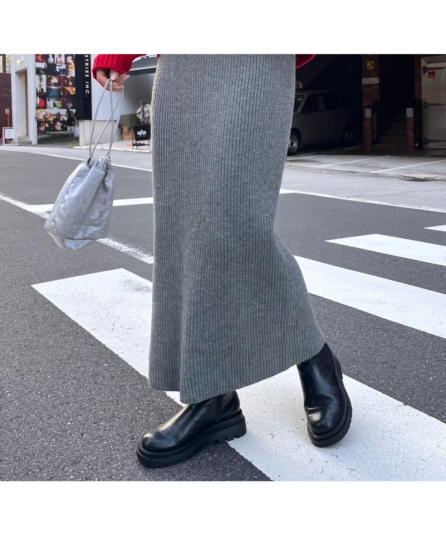 【チャオパニックティピー/CIAOPANIC TYPY】の《ー3キロ見え》リブニットスカート インテリア・キッズ・メンズ・レディースファッション・服の通販 founy(ファニー) 　ファッション　Fashion　レディースファッション　Fashion for Women　スカート　Skirts　ショート　Short, Short Length　シンプル　Simple, Minimal　スウェット / スエット　Sweatshirt, Sweatwear　ストレッチ　Stretch, Stretchy Fabric　スニーカー　Sneakers, Trainers　スリット　Slit, Slit Detail　楽ちん　Easy Fit, Comfortable　A/W・秋冬　Autumn/Winter　おすすめ　Recommended / Our Picks　グレー|ID: prp329100004475623 ipo3291000000034632333