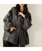 【ジュンレッド/JUNRed / MEN】の【セットアップ対応】ラビングストライプリブカラーブルゾン 人気、トレンドファッション・服の通販 founy(ファニー) ファッション Fashion メンズファッション MEN セットアップ Setup/Men カフス Cuffs ストライプ Stripe ストレート Straight セットアップ Set Up ドレープ Drape ポケット Pocket モノトーン Monotone ルーズ Loose thumbnail ブラック(01)|ID: prp329100004475638 ipo3291000000031949286