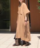 【コーナーズ/CORNERS】のCORNERS by KR スラブジョーゼットカフタンシャツワンピース キャメル|ID: prp329100004475674 ipo3291000000031952235