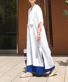 【コーナーズ/CORNERS】のCORNERS by KR スラブジョーゼットカフタンシャツワンピース ホワイト|ID: prp329100004475674 ipo3291000000031952247