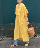 【コーナーズ/CORNERS】のCORNERS by KR スラブジョーゼットカフタンシャツワンピース イエロー|ID: prp329100004475674 ipo3291000000031952249