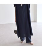 【シップス フォー ウィメン/SHIPS】のquaranciel 洗濯機可能 リネン ライク スキッパー シャツ ワンピース パンツ セットアップ ネイビー|ID: prp329100004475689 ipo3291000000031920165