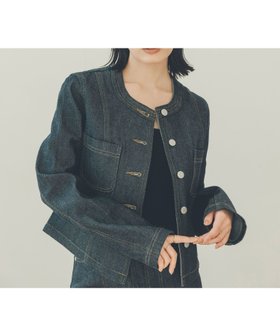 【アニュアンス/anuans】のノーカラーデニムジャケット 人気、トレンドファッション・服の通販 founy(ファニー) ファッション Fashion レディースファッション WOMEN アウター Coat Outerwear ジャケット Jackets デニムジャケット Denim Jackets カーディガン Cardigan コンパクト Compact ジャケット Jacket デニム Denim バランス Balance ユーズド Used ワイド Wide ワーク Work |ID:prp329100004475713