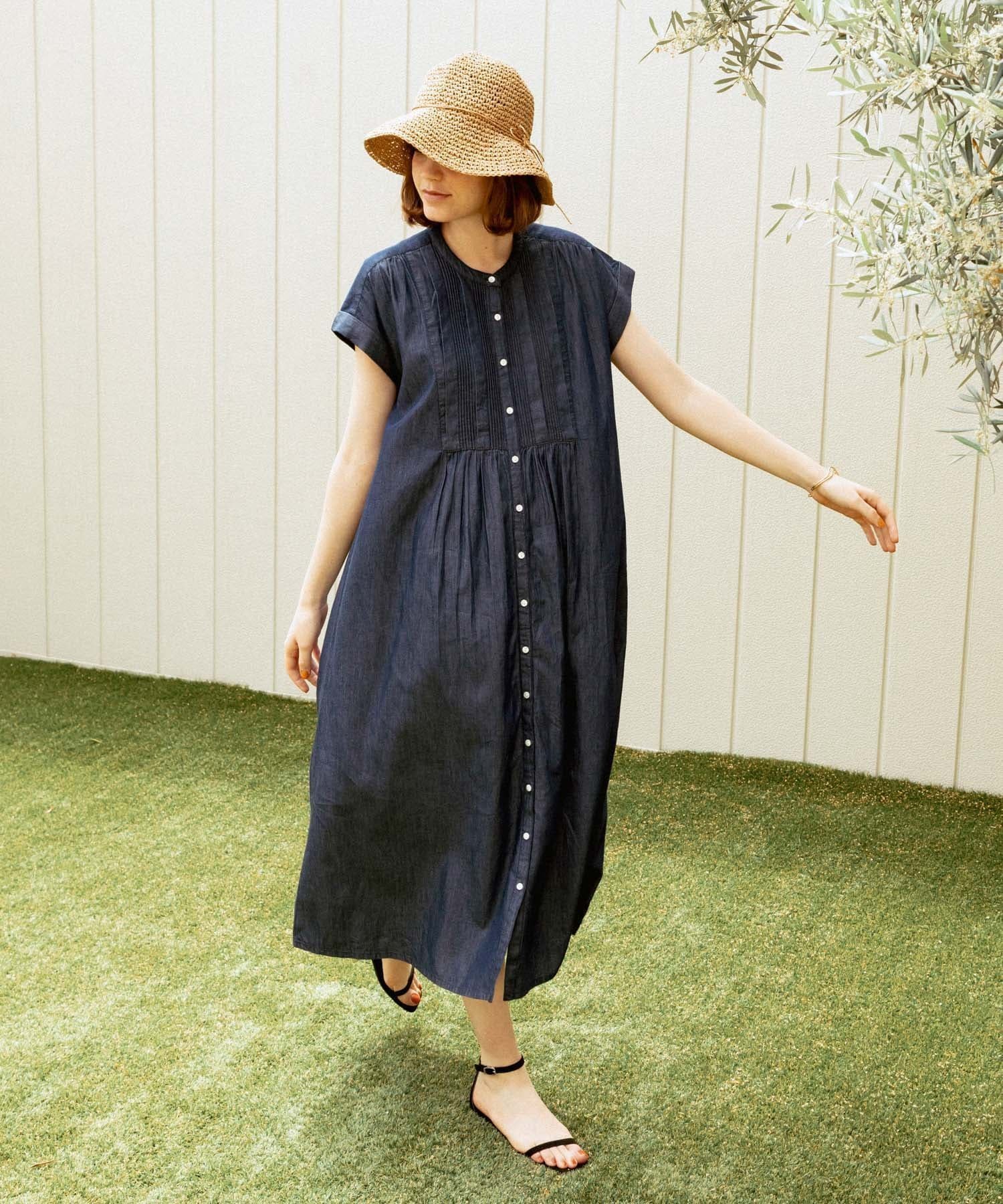 【サニーレーベル/Sonny Label / URBAN RESEARCH】のデニムピンタックヨークフレンチワンピース インテリア・キッズ・メンズ・レディースファッション・服の通販 founy(ファニー) 　ファッション　Fashion　レディースファッション　Ladies' Fashion Online　ワンピース　Dress　2025年　2025　2025春夏・S/S　Ss,Spring/Summer,2025　おすすめ　Recommend　インド　India　シューズ　Shoes　シンプル　Simple　デニム　Denim　エレガント 上品　Elegant　夏　Summer　S/S・春夏　Ss・Spring/Summer　インディゴ|ID: prp329100004475951 ipo3291000000032591005