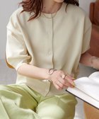 【ディスコート/Discoat】の【WEB限定】ライトスポンディッシュ半袖カーディガン アイボリー|ID: prp329100004476095 ipo3291000000031677515