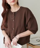 【ディスコート/Discoat】の【WEB限定】ライトスポンディッシュ半袖カーディガン モカ|ID: prp329100004476095 ipo3291000000031677530