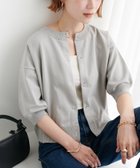 【ディスコート/Discoat】の【WEB限定】ライトスポンディッシュ半袖カーディガン グレー|ID: prp329100004476095 ipo3291000000031677532