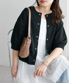 【ディスコート/Discoat】の【新色追加/夏の羽織に♪】ライトスポンディッシュ半袖カーディガン《WEB限定》 人気、トレンドファッション・服の通販 founy(ファニー) ファッション Fashion レディースファッション Fashion for Women トップス・カットソー Cut & Sew Tops カーディガン・羽織り Layered Style Cardigans カーディガン Cardigan, Knitwear コンパクト Compact, Small Size バランス Balance, Style Balance 半袖 Short Sleeve, Half Sleeve 夏 Summer 羽織 Haori, Light Jacket thumbnail ブラック|ID: prp329100004476095 ipo3291000000034227204
