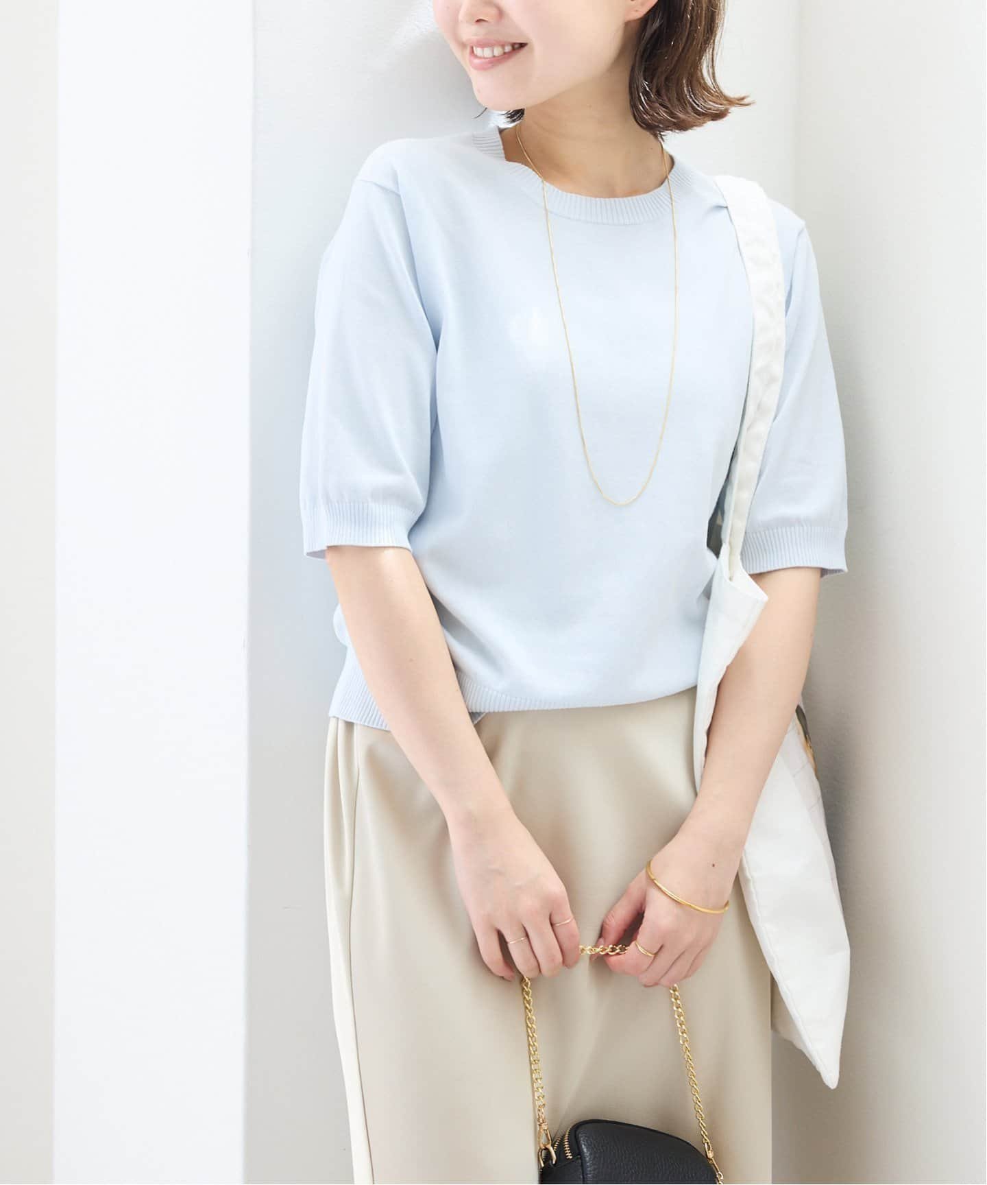 【スローブ イエナ/SLOBE IENA】の《接触冷感/UV機能》FROSTYCOTTONハーフスリーブプルオーバー インテリア・キッズ・メンズ・レディースファッション・服の通販 founy(ファニー) 　ファッション　Fashion　レディースファッション　WOMEN　トップス・カットソー　Tops/Tshirt　プルオーバー　Pullover　2025年　2025　2025春夏・S/S　Ss,Spring/Summer,2025　半袖　Short Sleeve　夏　Summer　抗菌　Antibacterial　春　Spring　S/S・春夏　Ss・Spring/Summer　サックスブルー|ID: prp329100004476157 ipo3291000000031957630