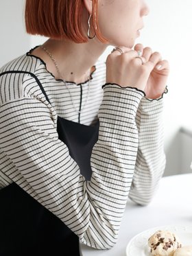 【ディスコート/Discoat】の【万能インナー/18色展開】前後2WAYリブメローロングスリーブ《WEB限定》 人気、トレンドファッション・服の通販 founy(ファニー) ファッション Fashion レディースファッション WOMEN インナー Inner コンパクト Compact スリーブ Sleeve ロング Long |ID:prp329100004476316