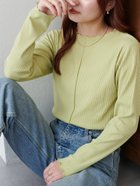 【ディスコート/Discoat】の【万能インナー/18色展開】前後2WAYリブメローロングスリーブ《WEB限定》 人気、トレンドファッション・服の通販 founy(ファニー) ファッション Fashion レディースファッション WOMEN インナー Inner コンパクト Compact スリーブ Sleeve ロング Long thumbnail グリーンイエロー|ID: prp329100004476316 ipo3291000000031799253