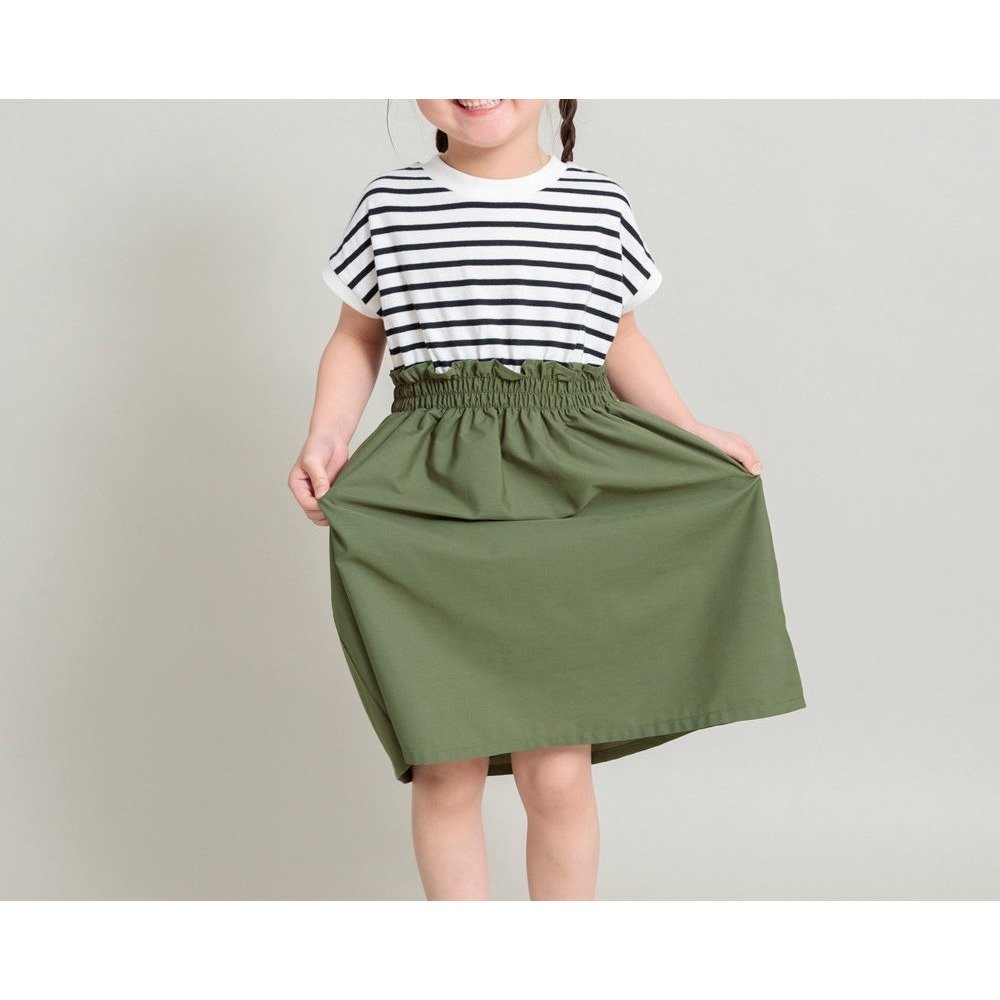 【ブランシェス/branshes / KIDS】の【WEB限定/DRC】ウエスト切替ドッキング半袖ワンピース インテリア・キッズ・メンズ・レディースファッション・服の通販 founy(ファニー) 　ファッション　Fashion　キッズファッション　KIDS　ワンピース　Dress/Kids　ドッキング　Docking　切替　Switching　半袖　Short Sleeve　カーキグリーン|ID: prp329100004476535 ipo3291000000031694908