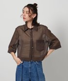 【ビューティ&ユース ユナイテッドアローズ/BEAUTY&YOUTH / UNITED ARROWS】のポリエステル オーガンジー シャツ -ウォッシャブル- DK.BROWN|ID:prp329100004476635
