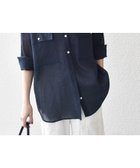 【シップス フォー ウィメン/SHIPS】のSHIPS any 洗濯機可能 シアー リボン レギュラーカラー ポケット シャツ ネイビー|ID: prp329100004476828 ipo3291000000031739681