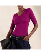 【バナナリパブリック ファクトリーストア/BANANA REPUBLIC FACTORY STORE】のBANANA REPUBLIC FACTORY STORE リブTシャツ 人気、トレンドファッション・服の通販 founy(ファニー) ファッション Fashion レディースファッション WOMEN トップス・カットソー Tops/Tshirt シャツ/ブラウス Shirts/Blouses ロング / Tシャツ T-Shirts インナー Inner ジャケット Jacket デコルテ Decolletage ベーシック Basic thumbnail TROPICAL_BERRY|ID: prp329100004477001 ipo3291000000031957495