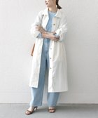 【シップス フォー ウィメン/SHIPS】のSHIPS any 洗濯機可能 スタンドカラー ドロスト ギャザー ロング コート ホワイト|ID: prp329100004477028 ipo3291000000031991821
