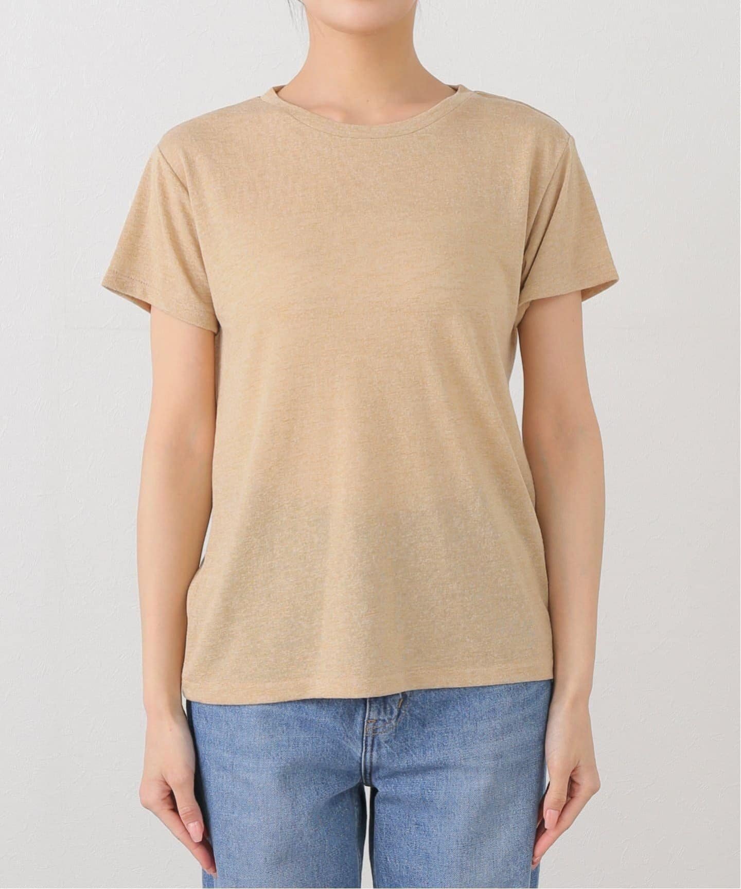 【スローブ イエナ/SLOBE IENA】の《追加》スラブ5分袖TEE インテリア・キッズ・メンズ・レディースファッション・服の通販 founy(ファニー) 　ファッション　Fashion　レディースファッション　Ladies' Fashion Online　トップス・カットソー　Tops/Tshirt　2025年　2025　2025春夏・S/S　Ss,Spring/Summer,2025　オレンジ　Orange　ベージュ|ID: prp329100004477045 ipo3291000000032395874