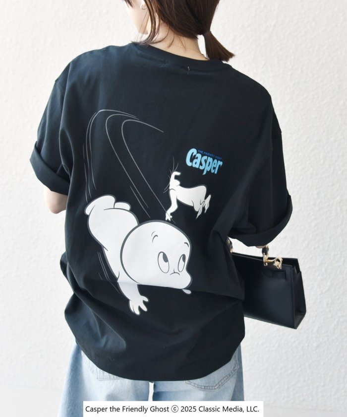 【シップス フォー ウィメン/SHIPS】のSHIPS any CASPER ワンポイント/バックプリント コラボ Tシャツ インテリア・キッズ・メンズ・レディースファッション・服の通販 founy(ファニー) https://founy.com/ ファッション Fashion レディースファッション WOMEN トップス・カットソー Tops/Tshirt シャツ/ブラウス Shirts/Blouses ロング / Tシャツ T-Shirts バッグ Bag キャラクター Character コラボ Collaboration フロント Front プリント Print ワンポイント One Point 人気 Popularity |ID: prp329100004477065 ipo3291000000031997845