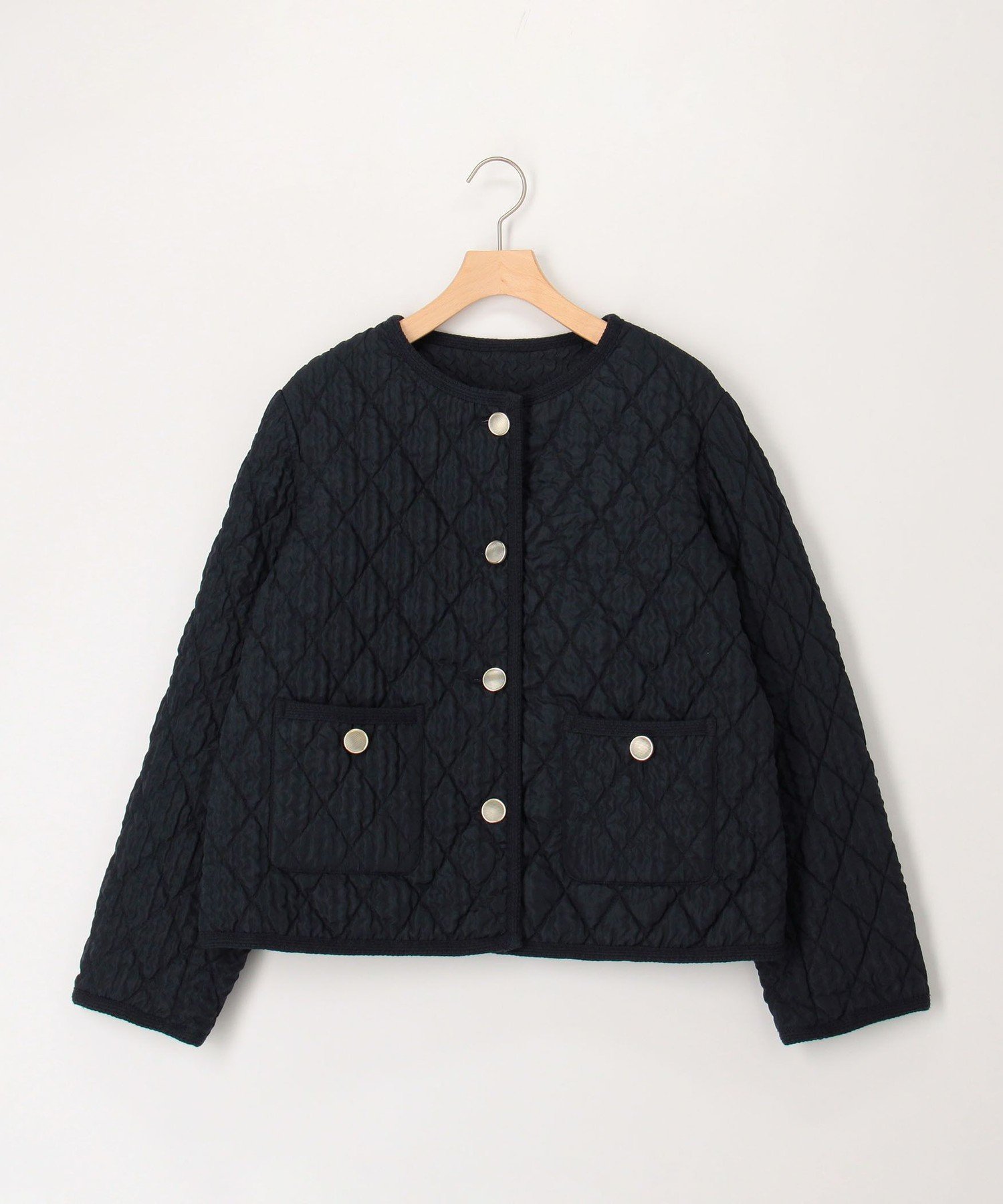【ノーリーズ/NOLLEY'S】のエンボスキルトジャケット インテリア・キッズ・メンズ・レディースファッション・服の通販 founy(ファニー) 　ファッション　Fashion　レディースファッション　Fashion for Women　アウター　Coat / Outerwear Collection　レディースジャケット・軽アウター　Jackets　秋　Autumn　キルティング　Quilted, Quilting　コンパクト　Compact, Small Size　ショート　Short, Short Length　ジャケット　Jacket, Outerwear　トレンド　Trend, Trending Now　メタル　Metal, Metal Parts　ロング　Long, Long-Length　冬　Winter / This Winter　おすすめ　Recommended / Our Picks　2025年　2025　2025春夏・S/S　Spring/Summer 2025 SS25　ネイビー|ID: prp329100004477096 ipo3291000000032734597