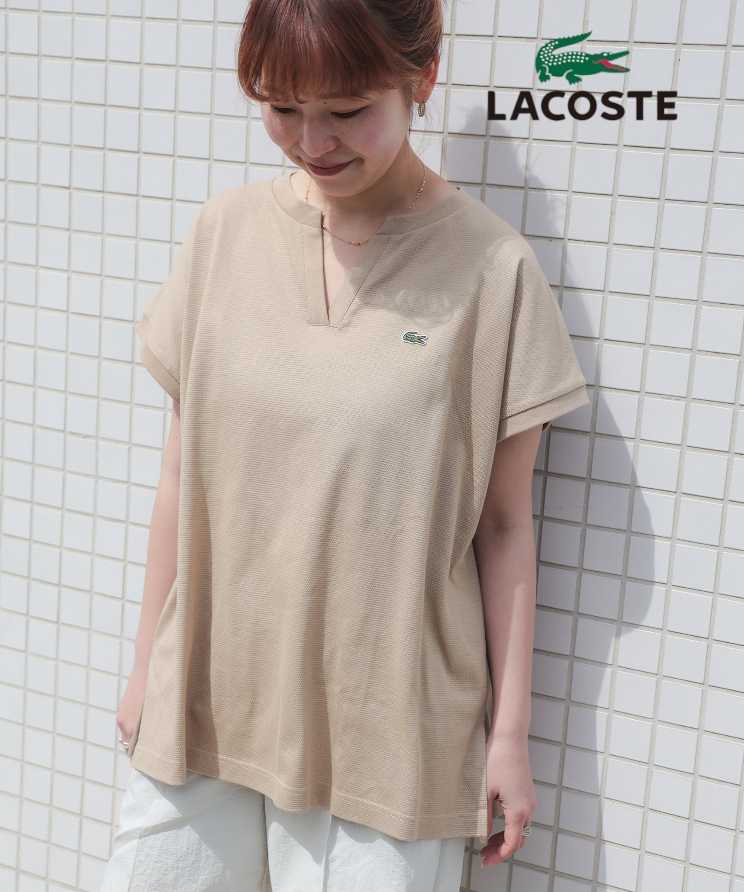 【ビーミングライフストアバイビームス/B:MING LIFE STORE by BEAMS】の【別注】LACOSTE / カノコ ハーフスリーブ Tシャツ 25SS 定番 リラックス おでかけ 体型カバー 人気、トレンドファッション・服の通販 founy(ファニー) 　ファッション　Fashion　レディースファッション　WOMEN　トップス・カットソー　Tops/Tshirt　シャツ/ブラウス　Shirts/Blouses　ロング / Tシャツ　T-Shirts　鹿の子　Pique　スリット　Slit　スリーブ　Sleeve　デニム　Denim　定番　Standard　ハーフ　Half　バランス　Balance　ベーシック　Basic　別注　Special Order　リラックス　Relax　おすすめ　Recommend　2025年　2025　2025春夏・S/S　Ss,Spring/Summer,2025　 other-1|ID: prp329100004477101 ipo3291000000032356687