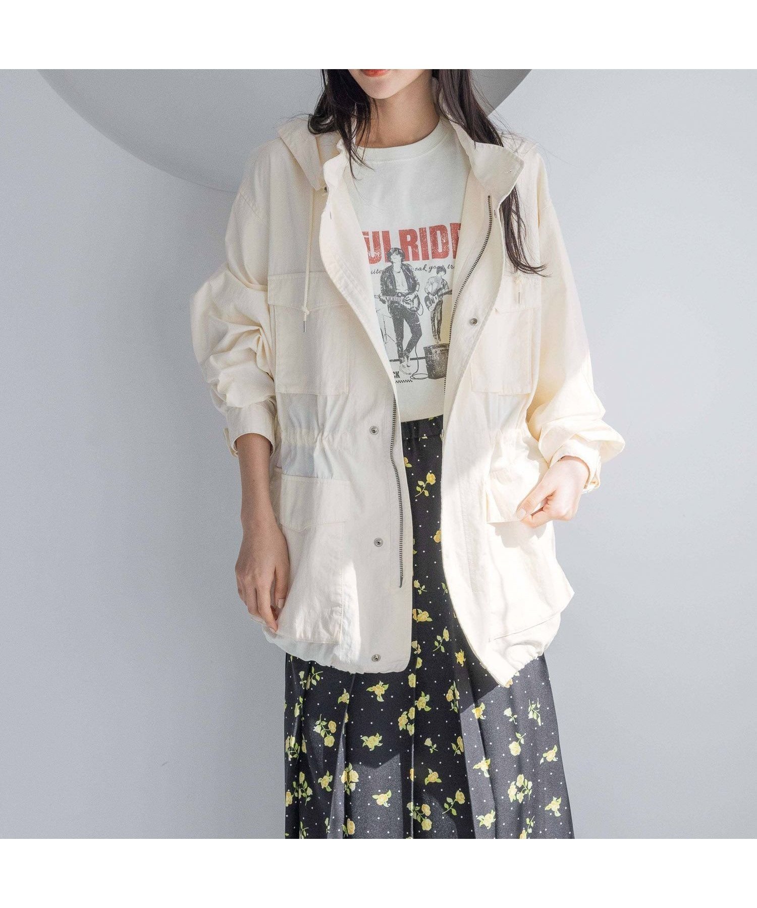 【ローリーズファーム/LOWRYS FARM】のポケットブルゾン インテリア・キッズ・メンズ・レディースファッション・服の通販 founy(ファニー) 　ファッション　Fashion　レディースファッション　WOMEN　アウター　Coat Outerwear　ブルゾン　Blouson/Jackets　ジャケット　Jacket　スタンド　Stand　ツイル　Twill　ブルゾン　Blouson　ポケット　Pocket　マニッシュ　Mannish　ミドル　Middle　ミリタリー　Military　アイボリー08|ID: prp329100004477123 ipo3291000000031629069