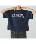 【グローバルワーク/GLOBAL WORK】のヘビロッTEEワイドプリント半袖/289396 人気、トレンドファッション・服の通販 founy(ファニー) ファッション Fashion レディースファッション WOMEN トップス・カットソー Tops/Tshirt カーゴパンツ Cargo Pants スリット Slit デニム Denim ネックレス Necklace パール Pearl プリント Print ワイド Wide 半袖 Short Sleeve 吸水 Water Absorption thumbnail ネイビーBIGロゴ88|ID: prp329100004477183 ipo3291000000031750830