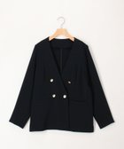 【ノーリーズ/NOLLEY'S】の《セットアップ対応》ハイストレッチカルゼワッシャーノーカラージャケット ネイビー|ID: prp329100004477484 ipo3291000000032432975