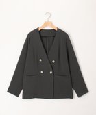 【ノーリーズ/NOLLEY'S】の《セットアップ対応》ハイストレッチカルゼワッシャーノーカラージャケット グレー|ID: prp329100004477484 ipo3291000000032432976