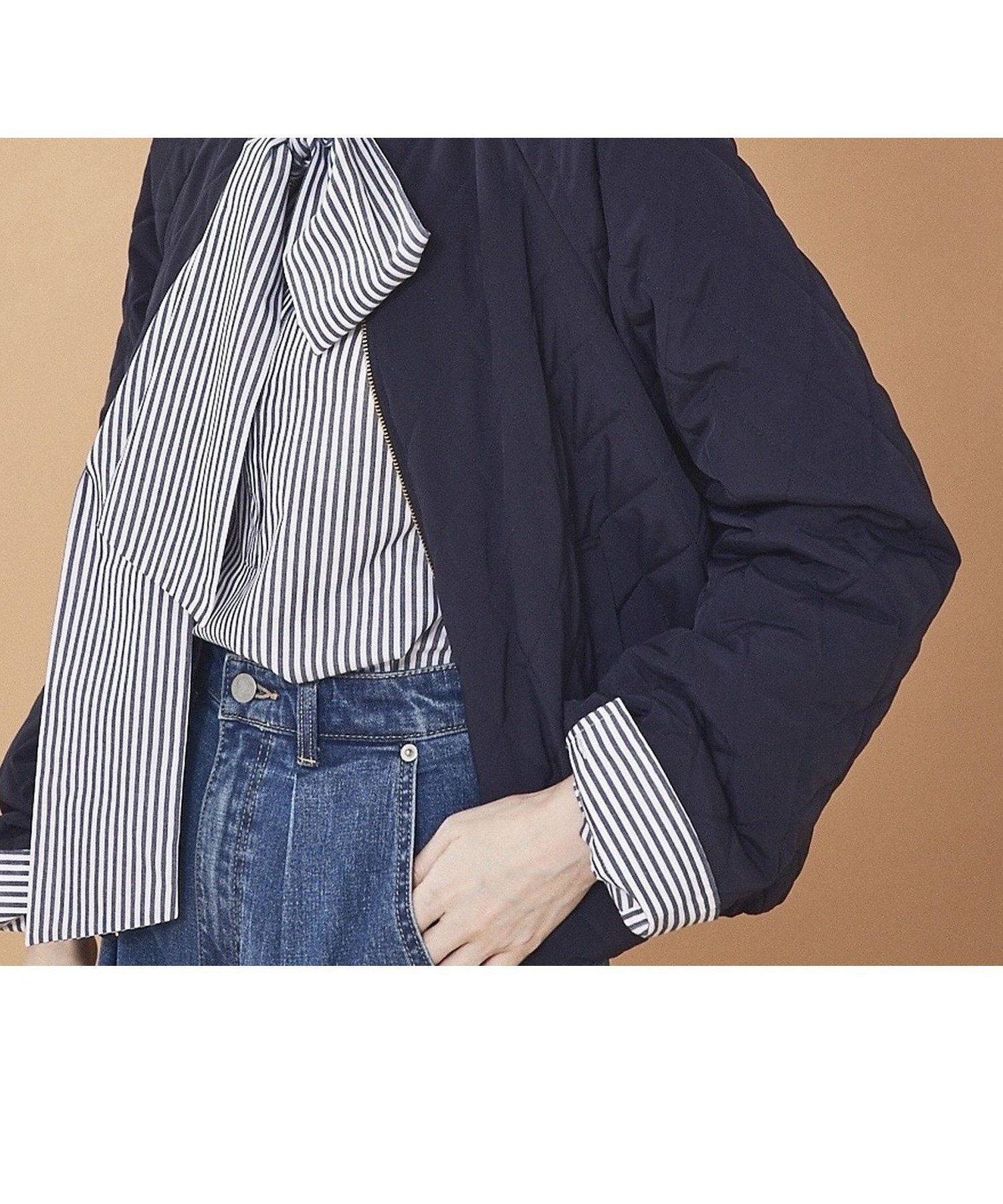 【アバハウスマヴィ/abahouse mavie】のキルトリバーシブルブルゾン インテリア・キッズ・メンズ・レディースファッション・服の通販 founy(ファニー) 　ファッション　Fashion　レディースファッション　WOMEN　アウター　Coat Outerwear　ブルゾン　Blouson/Jackets　おすすめ　Recommend　キルティング　Quilting　キルト　Quilt　ジップ　Zip　ストレート　Straight　タフタ　Taffeta　ブルゾン　Blouson　ワイド　Wide　エレガント 上品　Elegant　人気　Popularity　定番　Standard　ビジネス 仕事 通勤　Business　ネイビー|ID: prp329100004477623 ipo3291000000031565169