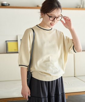 【フリークスストア/FREAK'S STORE】のサマーニット ライン 半袖 Tシャツ(ハンドウォッシャブル)【限定展開】 25SS 人気、トレンドファッション・服の通販 founy(ファニー) ファッション Fashion レディースファッション WOMEN トップス・カットソー Tops/Tshirt ニット Knit Tops シャツ/ブラウス Shirts/Blouses ロング / Tシャツ T-Shirts 2025年 2025 2025春夏・S/S Ss,Spring/Summer,2025 クラシカル Classical サマー Summer ベーシック Basic 半袖 Short Sleeve 夏 Summer S/S・春夏 Ss・Spring/Summer |ID:prp329100004477633
