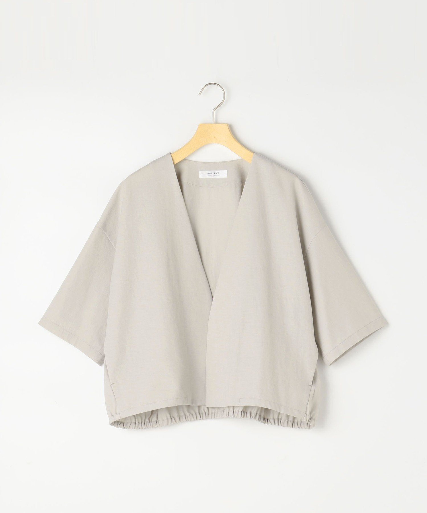 【ノーリーズ/NOLLEY'S】の《セットアップ可能》ノーカラー半袖ブルゾン インテリア・キッズ・メンズ・レディースファッション・服の通販 founy(ファニー) 　ファッション　Fashion　レディースファッション　WOMEN　アウター　Coat Outerwear　ブルゾン　Blouson/Jackets　ジャケット　Jacket　スリーブ　Sleeve　セットアップ　Set Up　トレンド　Trend　ハーフ　Half　フロント　Front　ブルゾン　Blouson　ボトム　Bottom　半袖　Short Sleeve　おすすめ　Recommend　夏　Summer　2024年　2024　2024春夏・S/S　Ss,Spring/Summer,2024　ビジネス 仕事 通勤　Business　グレイッシュベージュ|ID: prp329100004477771 ipo3291000000031985220