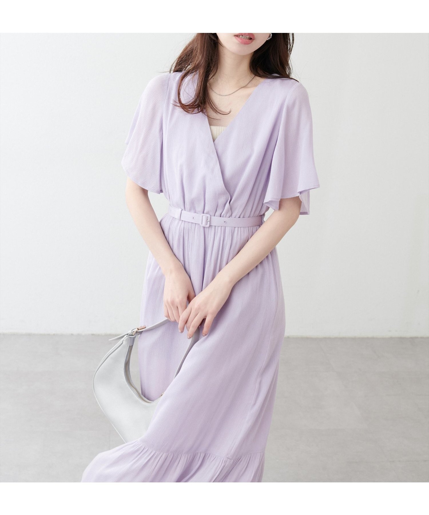 【ナチュラルクチュール/natural couture】の【WEB限定】ワッシャー楊柳リゾートワンピース インテリア・キッズ・メンズ・レディースファッション・服の通販 founy(ファニー) 　ファッション　Fashion　レディースファッション　WOMEN　ワンピース　Dress　2025年　2025　2025春夏・S/S　Ss,Spring/Summer,2025　おすすめ　Recommend　サンダル　Sandals　シューズ　Shoes　シンプル　Simple　デコルテ　Decolletage　フラット　Flat　ポケット　Pocket　ミュール　Mule　リゾート　Resort　リラックス　Relax　ワッシャー　Washer　エレガント 上品　Elegant　ラベンダー|ID: prp329100004477783 ipo3291000000031748131