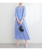 【ナチュラルクチュール/natural couture】のタックシャツワンピース ブルー|ID: prp329100004477839 ipo3291000000031963391